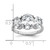 Cheryl M Sterling Silver Rhodium-plated Polished Oval CZ 3-Stone Ring - QC-FE580538-9873
