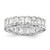 Cheryl M Sterling Silver Rhodium-plated Polished Oval CZ Eternity Ring - QC-B01AC455-7406