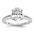 Cheryl M Sterling Silver Rhodium-plated Polished Oval CZ Ring - QC-E2D7A275-5423
