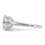 Cheryl M Sterling Silver Rhodium-plated Polished Oval CZ Ring - QC-E2D7A275-5423