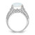 Cheryl M Sterling Silver Rhodium-plated Polished Oval Lab Created Opal and CZ Ring - QC-923E3FA1-4604