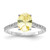 Cheryl M Sterling Silver Rhodium-plated Polished Oval Yellow and White CZ Ring - QC-EF94BDDB-7541