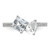Cheryl M Sterling Silver Rhodium-plated Polished Pear and Square CZ Ring - QC-A807F370-6976