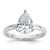 Cheryl M Sterling Silver Rhodium-plated Polished Pear CZ Ring - QC-E67FE826-1432