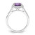 Cheryl M Sterling Silver Rhodium-plated Polished Purple and White CZ Round Halo Ring - QC-EDD20B3E-6831