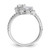 Cheryl M Sterling Silver Rhodium-plated Polished Round CZ Halo Bypass Ring - QC-AB52C082-2980