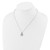 Cheryl M Sterling Silver Rhodium-plated Polished Vibrant CZ Teardrop Necklace