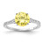 Cheryl M Sterling Silver Rhodium-plated Polished Yellow and White CZ Ring - QC-153D067B-4918