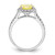 Cheryl M Sterling Silver Rhodium-plated Polished Yellow and White CZ Round Halo Ring - QC-90D685E5-4197