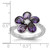 Cheryl M Sterling Silver Rhodium-plated Purple and White Brilliant-cut CZ Flower Ring - QC-7D69F8E1-2778