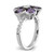 Cheryl M Sterling Silver Rhodium-plated Purple and White Brilliant-cut CZ Flower Ring - QC-7D69F8E1-2778