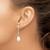 Cheryl M Sterling Silver Rhodium-plated Teardrop Freshwater Cultured Pearl and Brilliant-cut CZ Post Dangle Earrings - QC-4FF2A9A2-5030