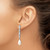 Cheryl M Sterling Silver Rhodium-plated Teardrop Freshwater Cultured Pearl and Brilliant-cut CZ Post Dangle Earrings - QC-84B5AC03-6047