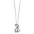Cheryl M Sterling Silver Rhodium-plated with Black Rhodium Accent Brilliant-cut Black Green and White CZ Giraffes 18 Inch Necklace
