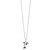 Cheryl M Sterling Silver Rhodium-plated with Black Rhodium Polished Blue and Green CZ Dolphin 16 Inch with 2 Inch Extension Necklace