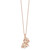 Cheryl M Sterling Silver Rose Gold-plated Polished CZ Butterfly 16 Inch with 2 Inch Extension Necklace