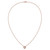Cheryl M Sterling Silver Rose Gold-plated Polished Vibrant CZ Heart Necklace