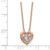 Cheryl M Sterling Silver Rose Gold-plated Polished Vibrant CZ Heart Necklace