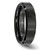 Chisel Black Ceramic Beveled Edge 6mm Brushed and Polished Band - CE-F5C91776-3525