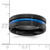 Chisel Black Titanium Brushed with Polished Blue IP-plated Center 8mm Band - TB-507DB41C-5283
