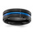Chisel Black Titanium Brushed with Polished Blue IP-plated Center 8mm Band - TB-819E5904-5864