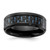 Chisel Black Titanium Polished with Black and Blue Carbon Fiber Inlay 8mm Band - TB-FCEFA956-4521