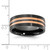 Chisel Black Zirconium Brushed and Polished Rose IP-plated 8.00mm Band - ZC-4FCAA1BA-9357