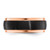 Chisel Black Zirconium Brushed and Polished Rose IP-plated 8mm Band - ZC-8A3AC206-7712