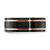 Chisel Black Zirconium Brushed and Polished Rose IP-plated 8mm Band - ZC-B0B261D9-8799