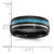 Chisel Black Zirconium Brushed and Polished with Imitation Turquoise Inlay 8mm Band - ZC-D6537E45-1437