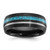Chisel Black Zirconium Brushed and Polished with Imitation Turquoise Inlay 8mm Band - ZC-F842CC86-2942