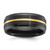 Chisel Black Zirconium Brushed and Polished Yellow IP-plated 8mm Band - ZC-C71E7963-5438