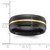 Chisel Black Zirconium Brushed and Polished Yellow IP-plated 8mm Band - ZC-F9F2A27C-9154