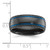 Chisel Black Zirconium Polished Blue IP-plated with Textured Edge 8mm Band - ZC-15C92D99-6854