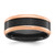 Chisel Black Zirconium Polished Rose IP-plated Edges with Black Carbon Fiber Inlay 8mm Band - ZC-8230F6B9-3122
