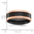Chisel Black Zirconium Polished Rose IP-plated Edges with Black Carbon Fiber Inlay 8mm Band - ZC-8230F6B9-3122