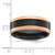 Chisel Black Zirconium Polished Rose IP-plated Edges with Black Carbon Fiber Inlay 8mm Band - ZC-DCB89B6E-4561