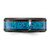 Chisel Black Zirconium Polished with Blue Imitation Opal Inlay 8.00mm Band - ZC-A313F223-5451
