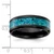 Chisel Black Zirconium Polished with Blue Imitation Opal Inlay 8.00mm Band - ZC-A653DBE3-2232
