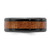 Chisel Black Zirconium Polished with Sapele Wood Inlay 8mm Band - ZC-3EFC606C-7960