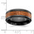 Chisel Black Zirconium Polished with Sapele Wood Inlay 8mm Band - ZC-7285B681-4542