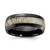 Chisel Black Zirconium Polished with White Antler Inlay 8.00mm Band - ZC-35A73228-5890