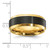 Chisel Black Zirconium Polished Yellow IP-plated with Brushed Center 8mm Band - ZC-CDC0DAB1-6785
