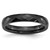 Chisel Ceramic Black 4mm Faceted Polished Band - CE-43CE25C4-3973