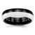 Chisel Ceramic Black and White 6mm Polished Band - CE-656BD0CA-9045