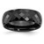 Chisel Ceramic Black Faceted 7.5mm Polished Band - CE-923E34AE-8280