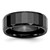 Chisel Ceramic Black Faceted 8mm Polished Beveled Edge Band - CE-847CA5F6-8365