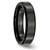 Chisel Ceramic Black Faceted and Beveled Edge 6mm Polished Band - CE-5E31B96F-8462