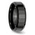 Chisel Ceramic Black Faceted Beveled Edge 8mm Polished Band - CE-1BAF91C7-8132