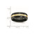 Chisel Ceramic Black with 14k Gold Inlay 8mm Polished Band - CE-0C9ADC6E-8498